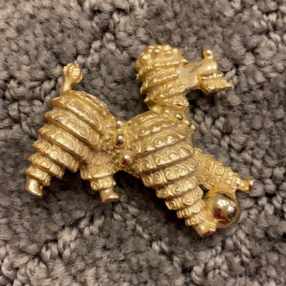 Vintage poodle pin